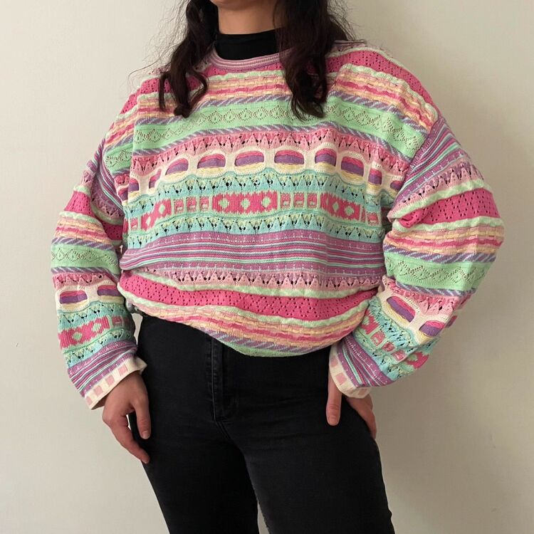 Benetton Vintage unisex 90s colors kazak