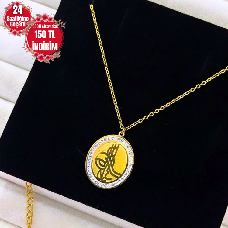 14 Ayar Altın Kaplama Hürrem Sultan Kolyesi