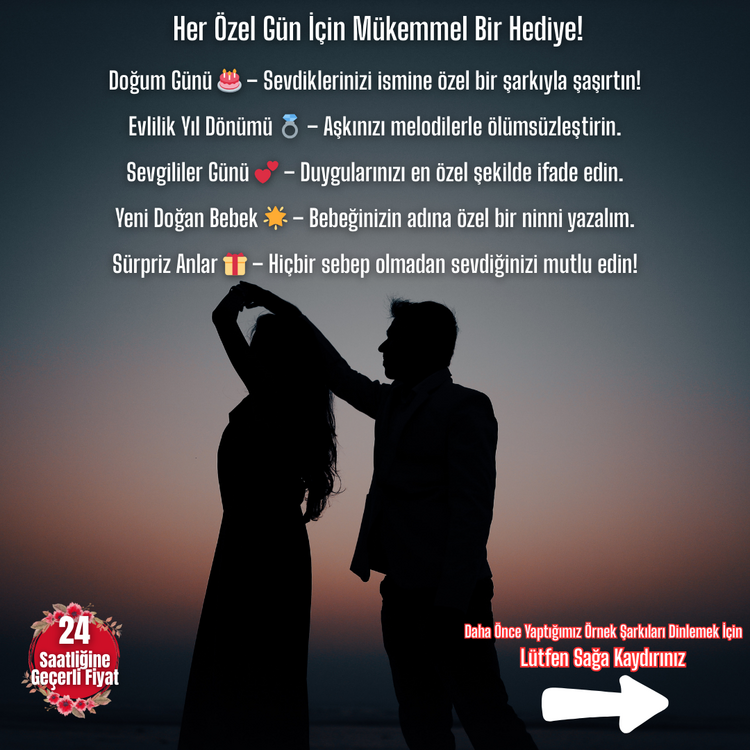 Size Özel Kişiselleştirilmiş Aşk Şarkısı FOTOĞRAFLI KLİP DAHİL