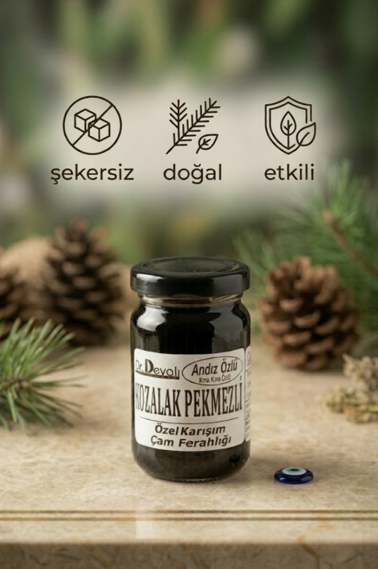 Dr.Devalı Çam Kozalak Pekmezi Katkısız, Şekersiz, Ferahlatan Lezzet 130 GR