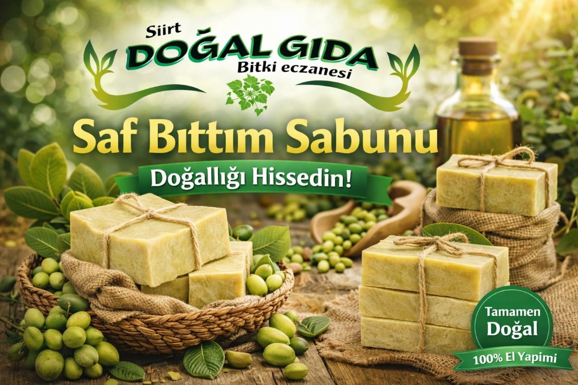 %100 Doğal El Yapımı Saf Bıttım Yağından Bıttım Sabunu 1 KG(Siirt Doğal Gıda)