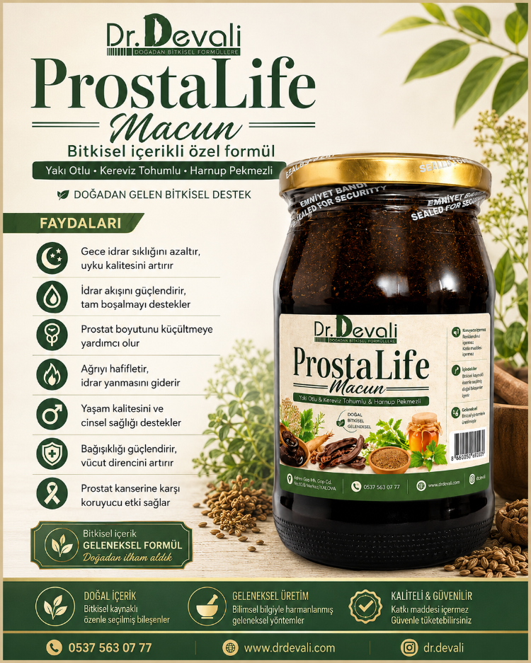 ProstaLife Macun Yakı Otlu Kereviz Tohumlu Harnup Pekmezli Bitkisel Karışımlı Macun 420 Gr