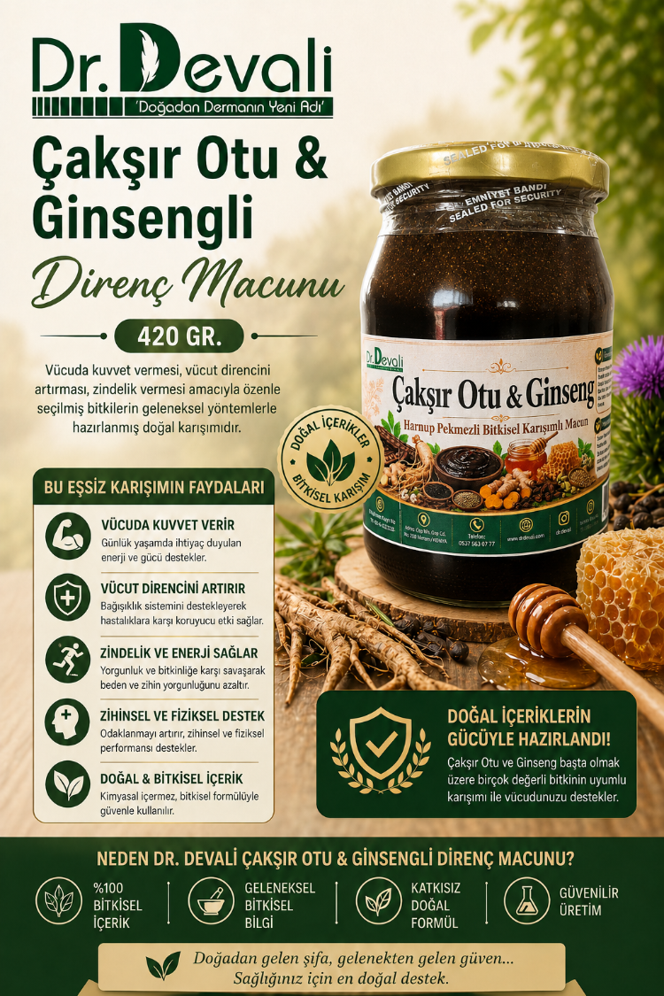 Dr.Devalı Kuvvet&Direnç Desteği Çakşır Otlu Bitkisel Karışım Macunu 420 GR