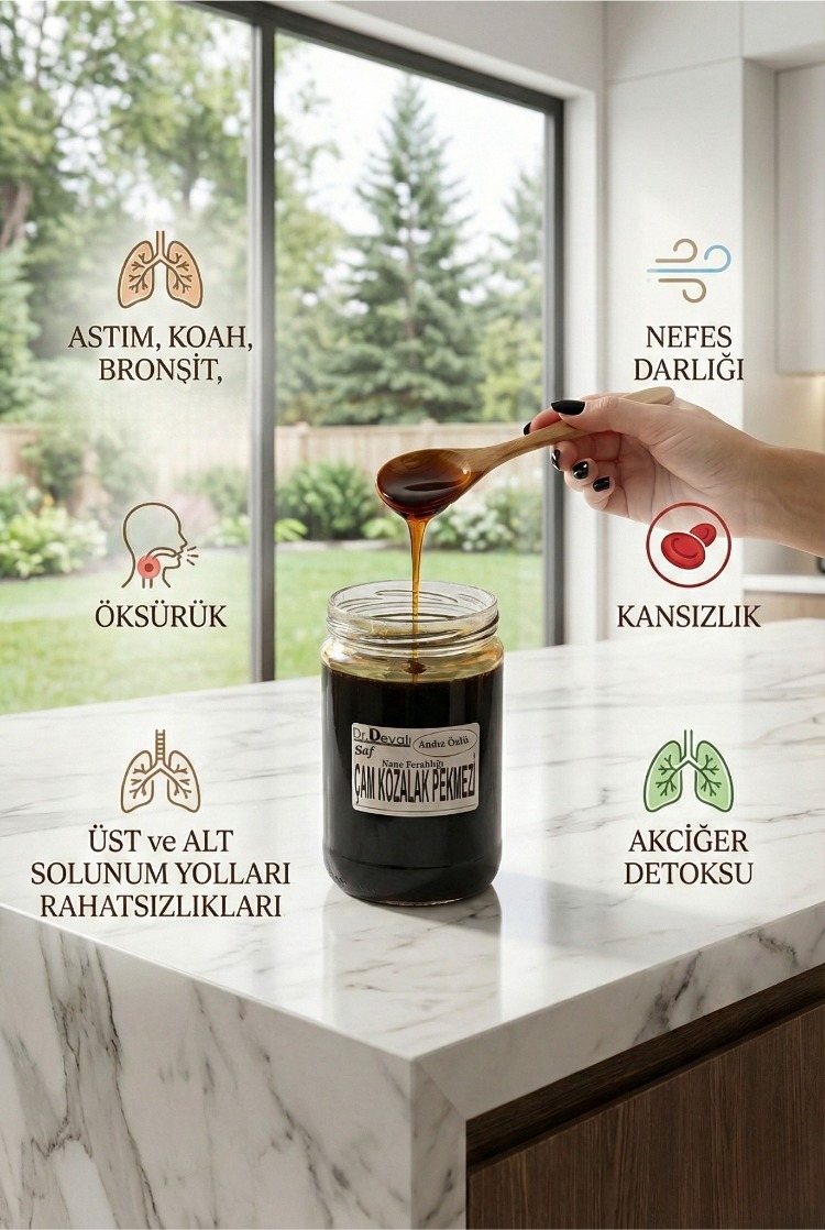 3 Adet Dr.Devalı Doğal Çam Kozalak Pekmezli Özel Karışım(Şekersiz) 800 g