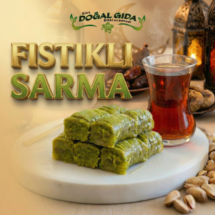 Siirt Doğal Gıda Taze Fıstıklı Sarma Baklava 1 KG