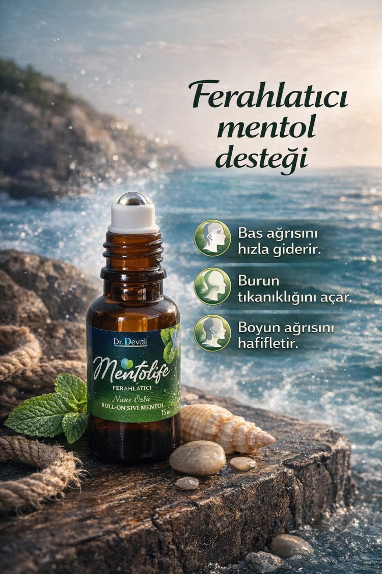 Dr.Devalı Mentolife Organik Sıvı Mentol Roll On Metal Masaj Başlık 15 ml