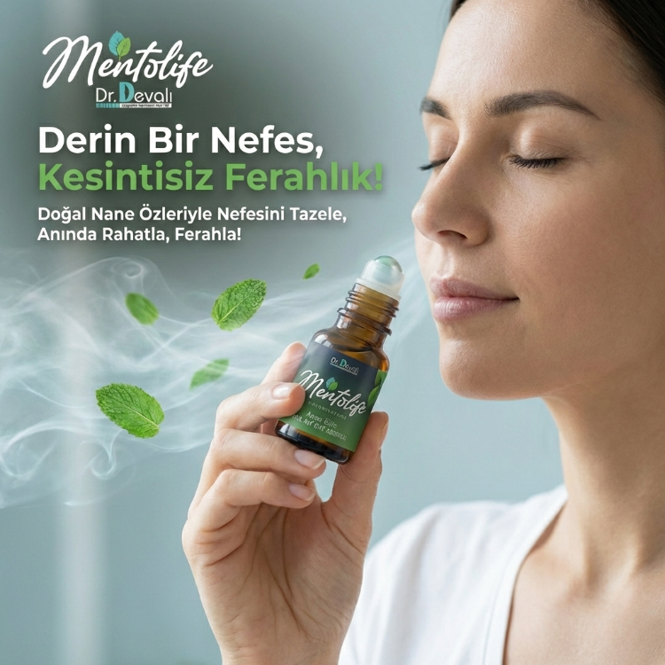 Dr.Devalı Mentolife Organik Sıvı Mentol Roll On Metal Masaj Başlık 15 ml