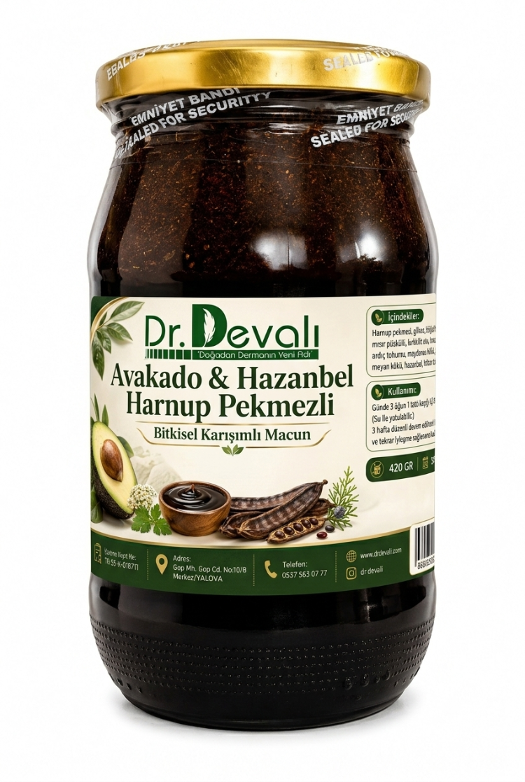 Dr.Devalı Böbrek%Safra Rahatsızlıkları Avakado & Hazanbelli Bitkisel Karışım Macun 420 Gr