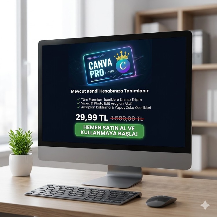 Canva Pro Lisans (7/24 Otomatik Teslimat) - 1 Yıl
