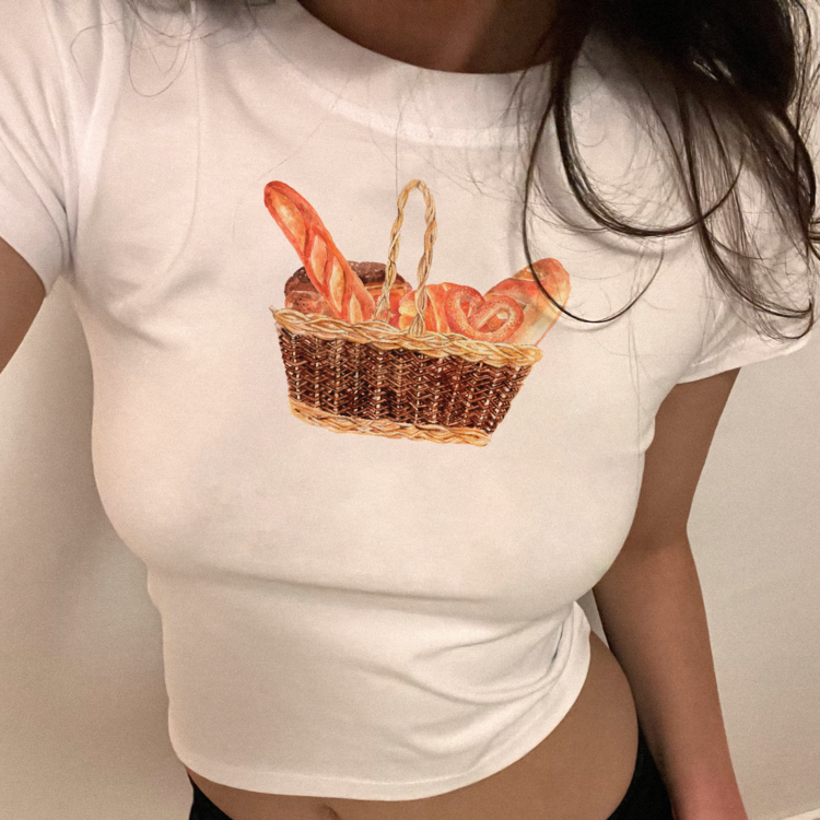 Bread Picnic Basket Baby Tee