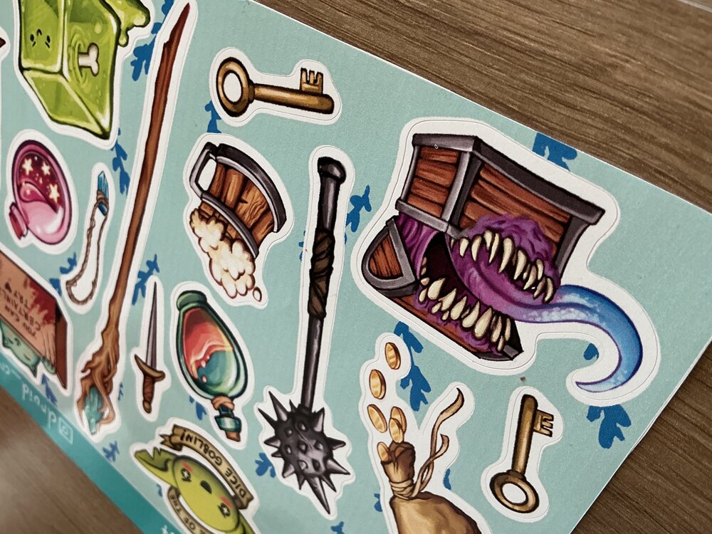 DnD sticker sheet
