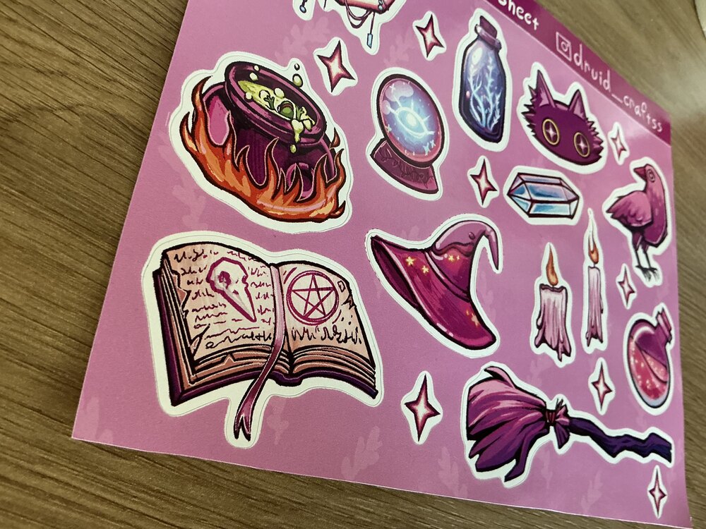 Witchy sticker sheet