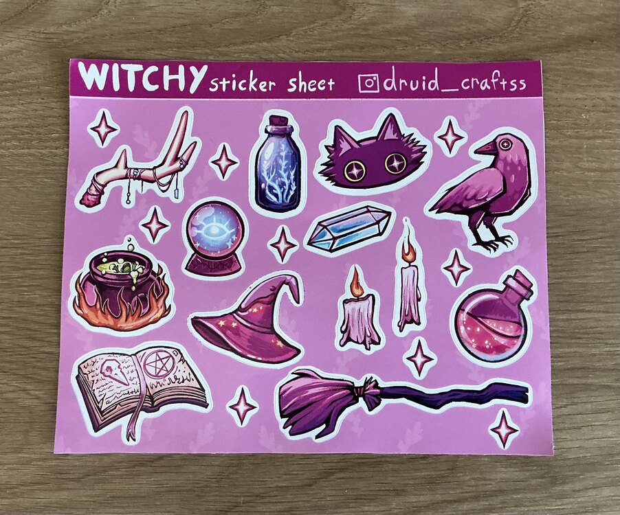 Witchy sticker sheet
