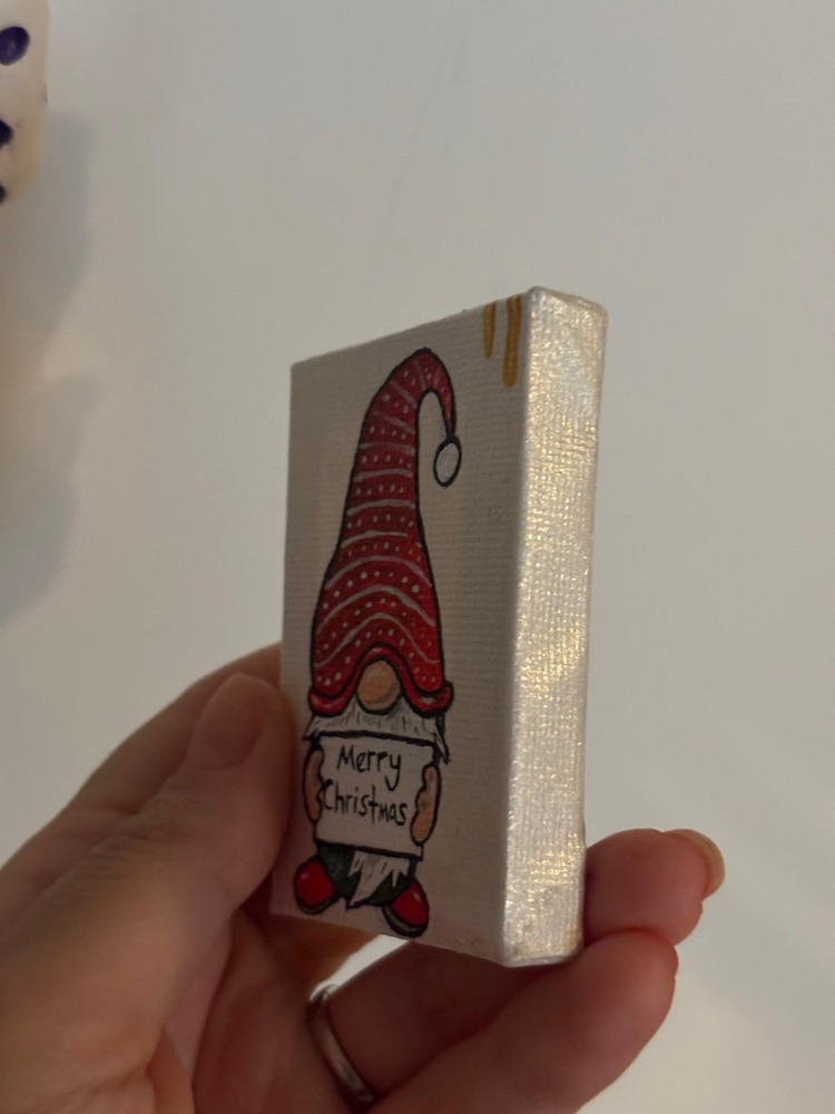 Merry Christmas Tuval Magnet