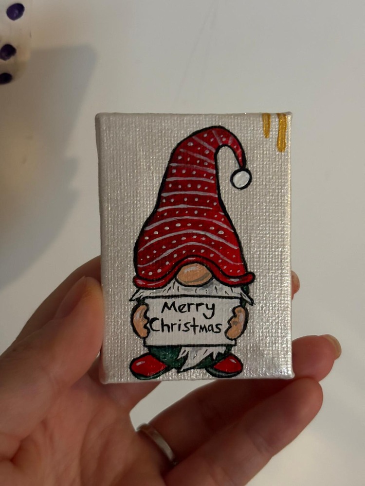 Merry Christmas Tuval Magnet