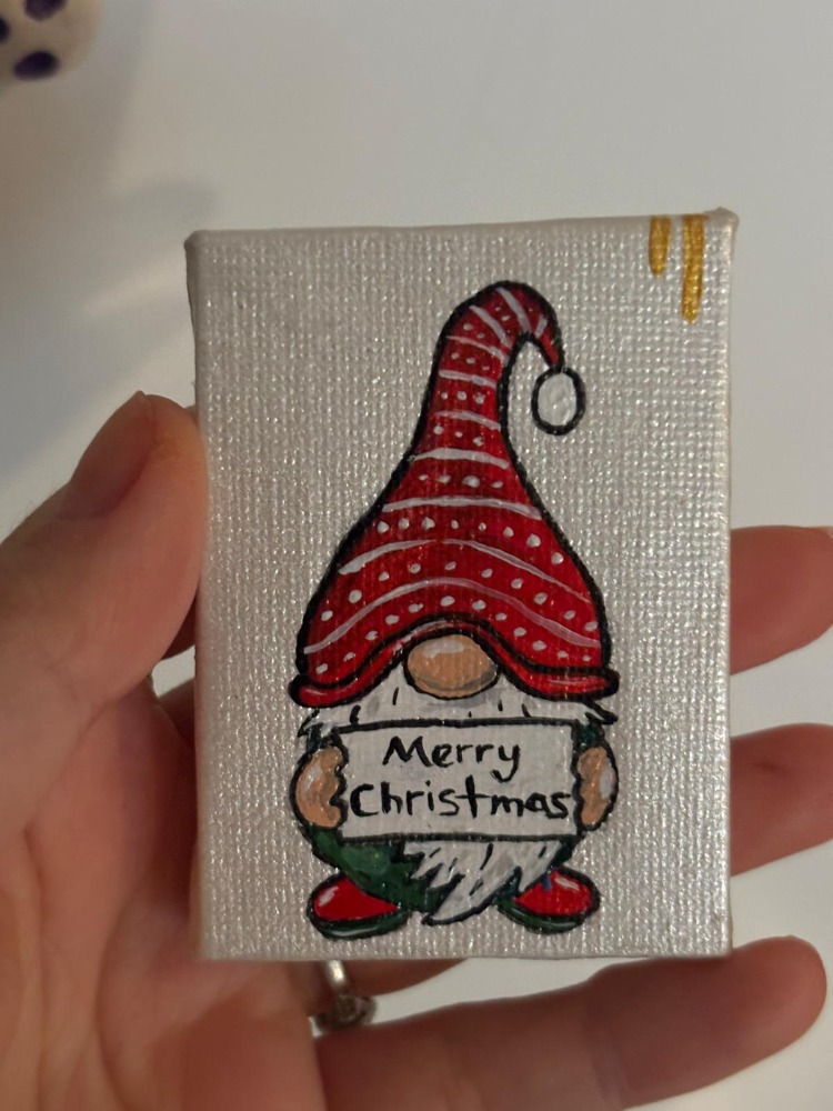 Merry Christmas Tuval Magnet