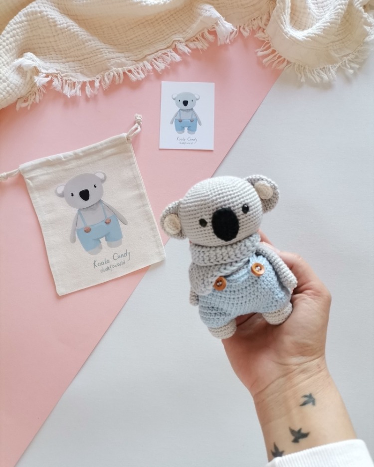 Amigurumi Erkek Koala Candy Oyuncak