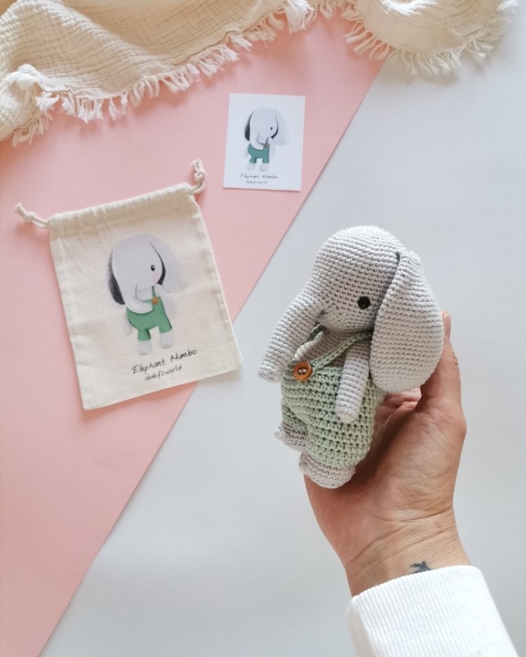 Amigurumi Erkek Fil Mumbo Oyuncak 
