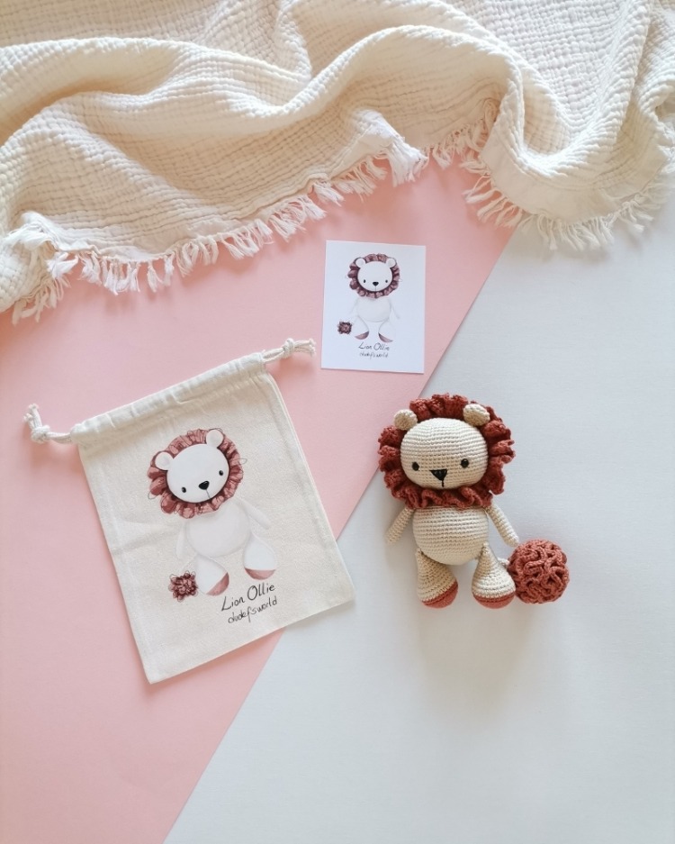 Amigurumi Aslan Ollie Oyuncak 