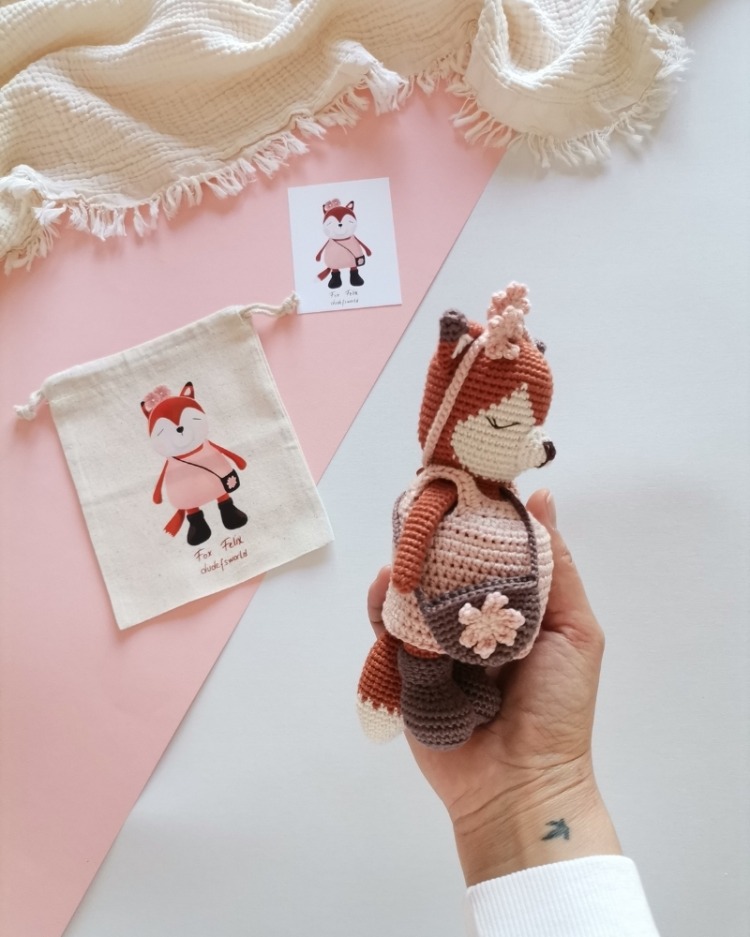 Amigurumi Tilki Felix Oyuncak 