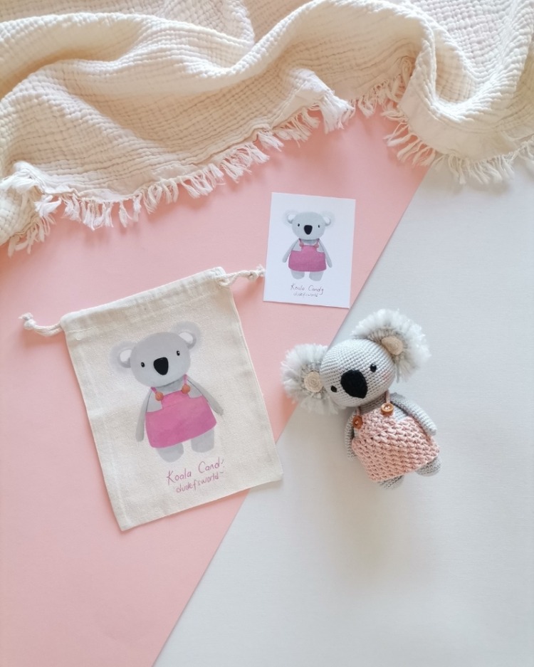 Amigurumi Kız Koala Candy Oyuncak