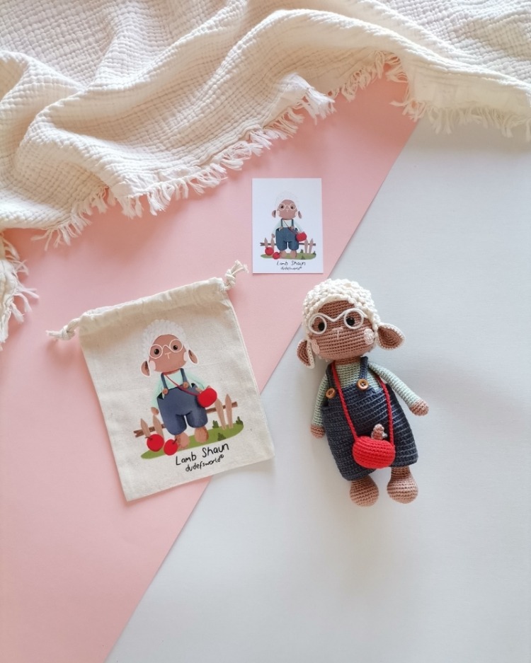 Amigurumi Kuzu Shaun Oyuncak Seti