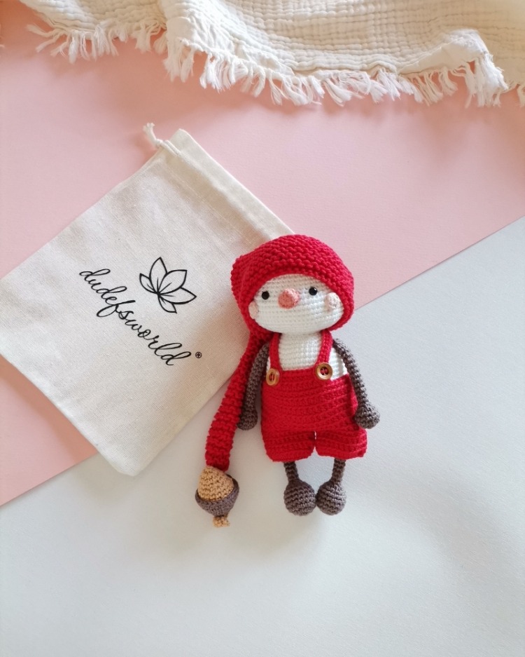 Amigurumi Kardan Adam Piti Oyuncak