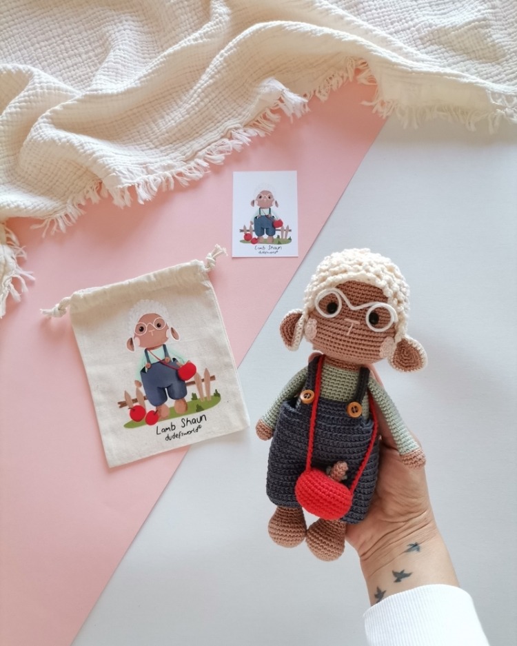 Amigurumi Kuzu Shaun Oyuncak Seti