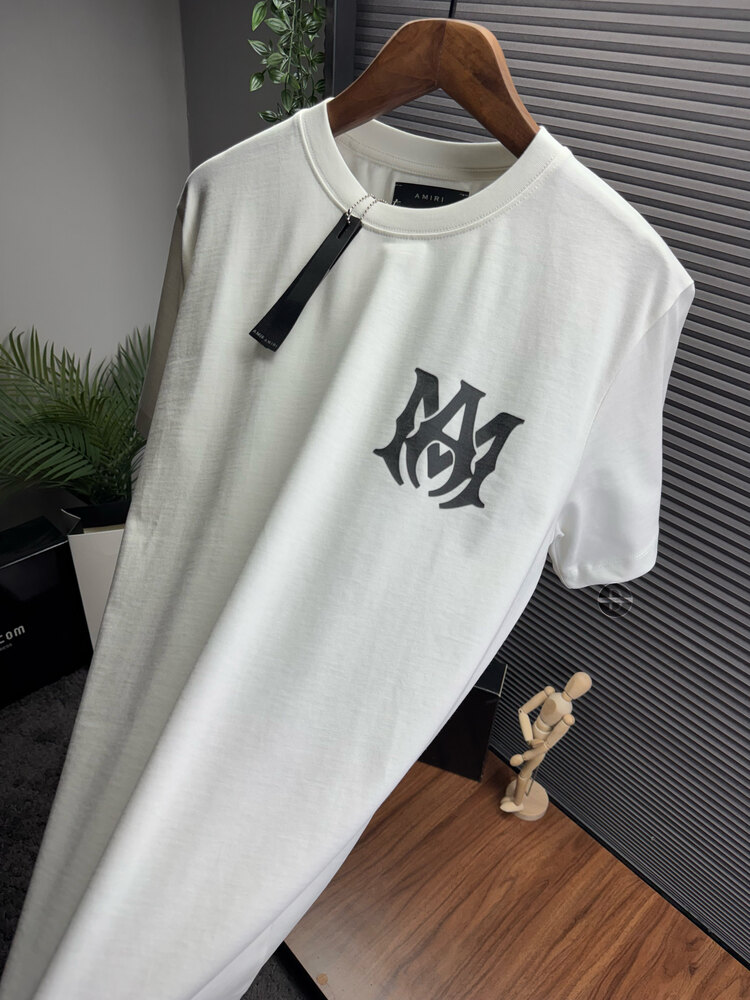 Amiri Orjinal Etiketli T-Shirt Beyaz (Sırt Detay)