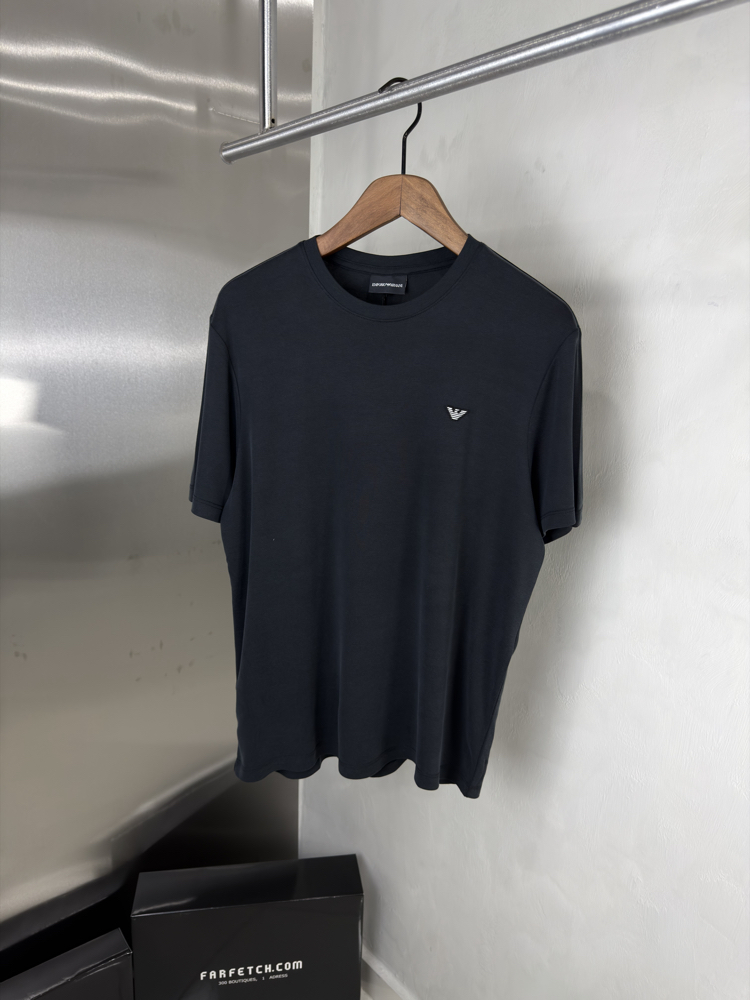 EA Orjinal Etiketli T-Shirt Pastel Siyah (Modal Pike)