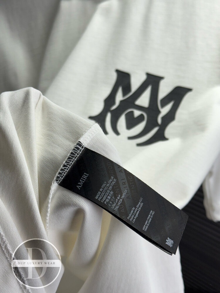 Amiri Orjinal Etiketli T-Shirt Beyaz (Sırt Detay)