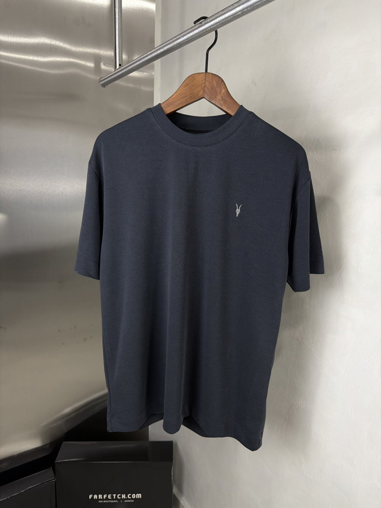 All Saints Orjinal Etiketli T-Shirt Koyu Antrasit (Modal Pike)