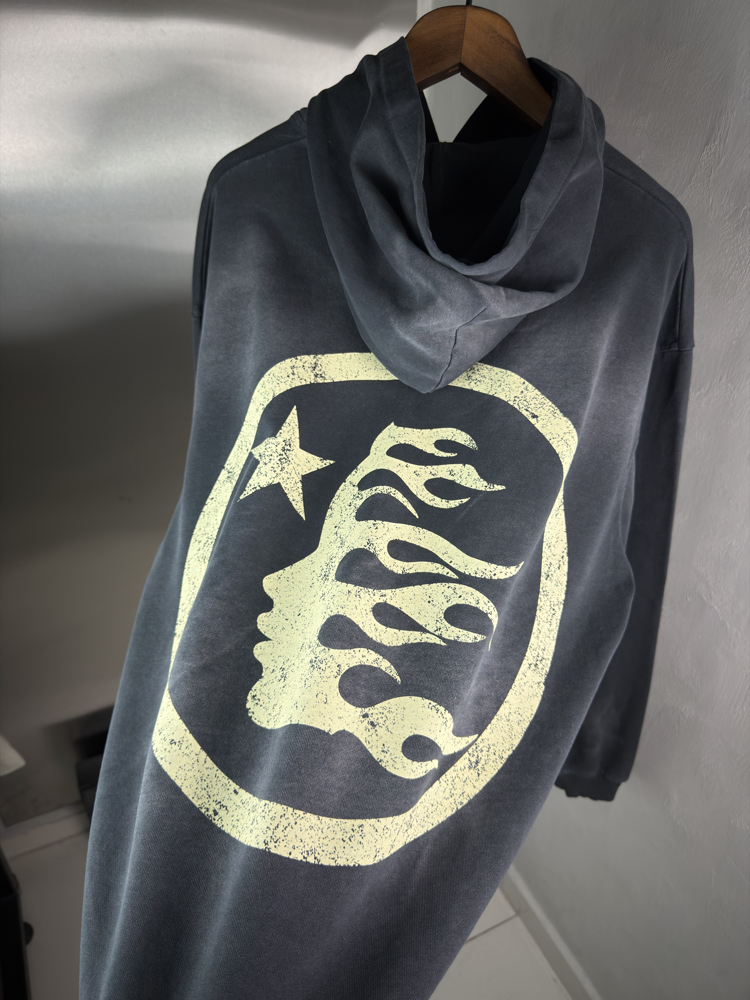 Hellstar Orjinal Etiketli Kapüşonlu Sweatshirt (Yıkamalı)