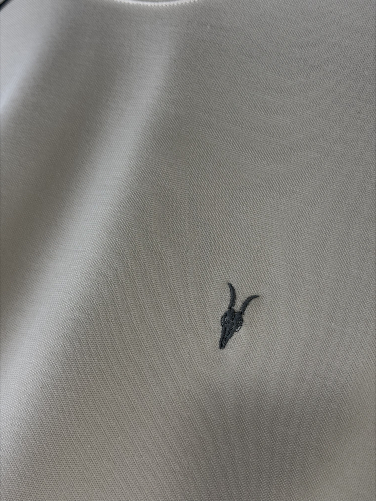 AllSaints Orjinal Etiketli T-Shirt Açık Bej (Modal Pike)