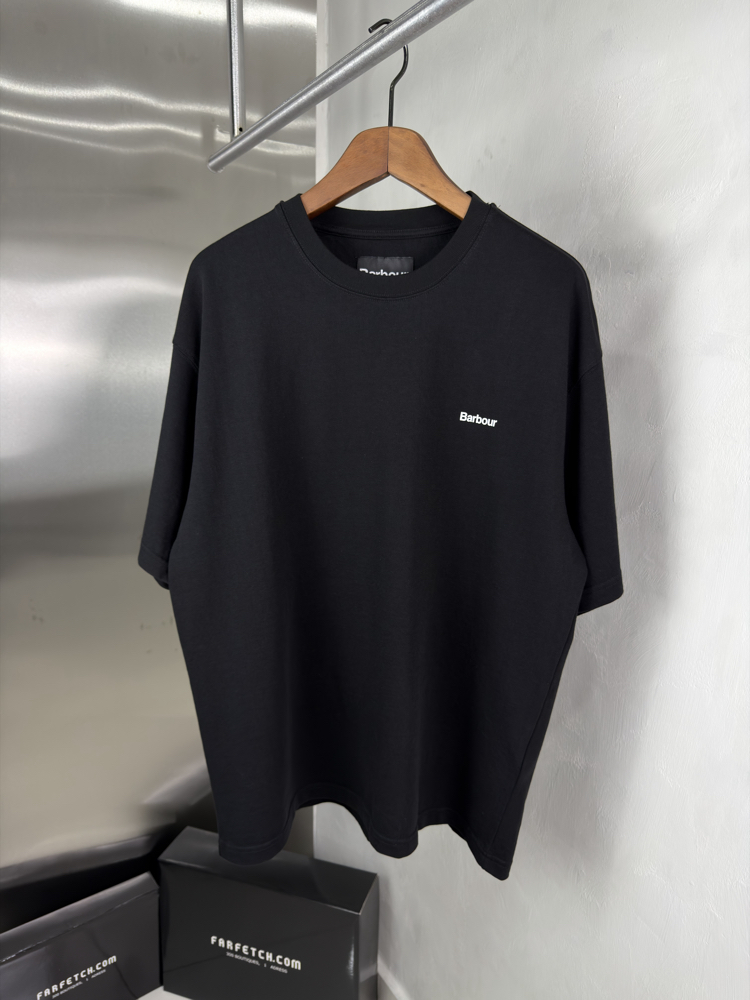 Barbour T-Shirt Siyah Oversize (Orjinal)