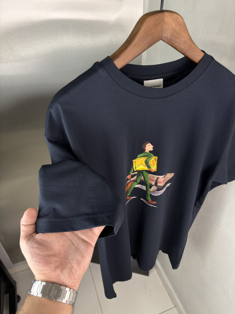 Drole De Monsieur Orjinal Etiketli T-Shirt Lacivert
