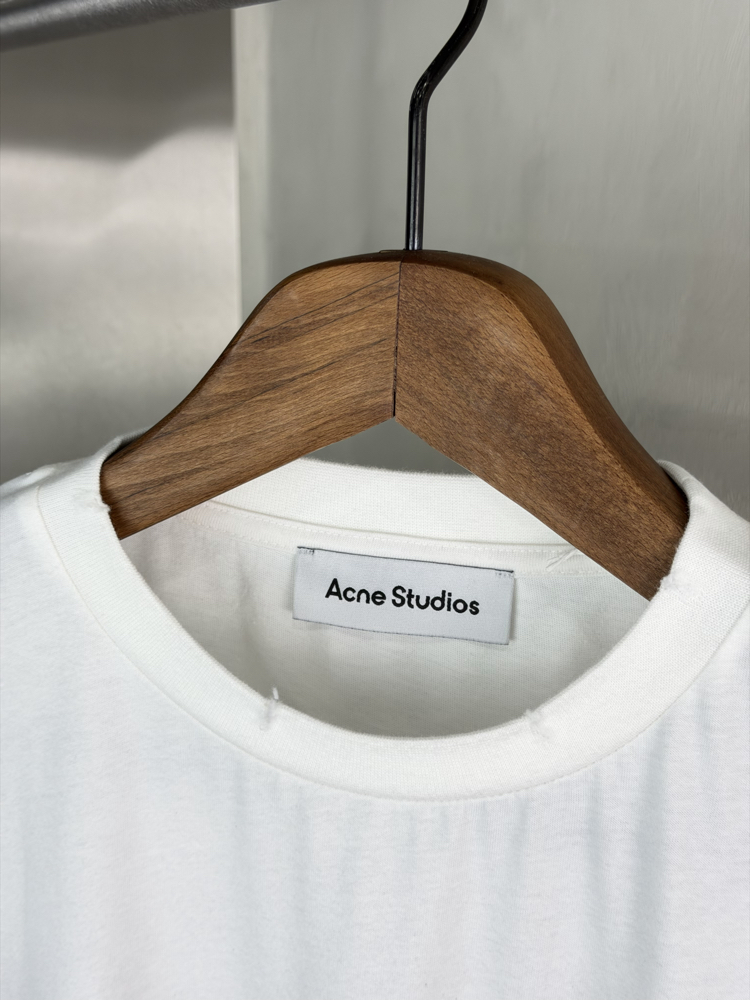 Acne Studios Orjinal Etiketli T-Shirt Beyaz (Oversize)
