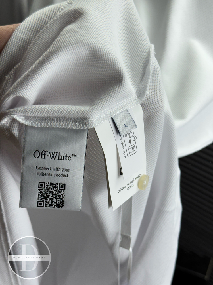 Off White Orjinal Etiketli Polo Yaka Beyaz
