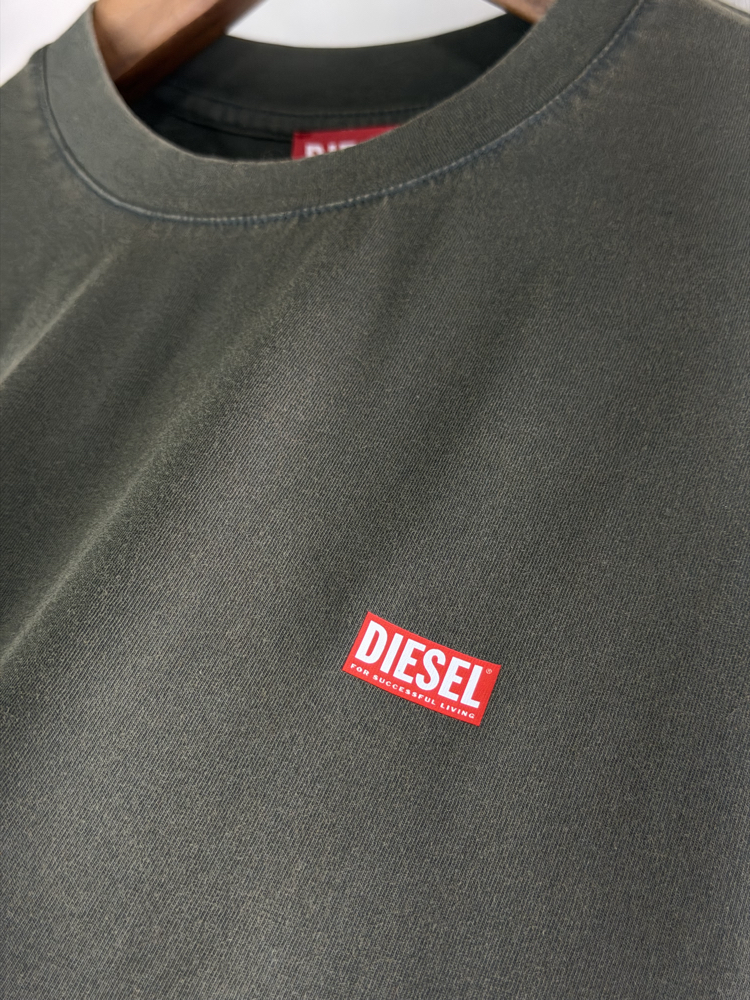 DSL Orjinal Etiketli T-Shirt Koyu Haki (Yıkamalı)