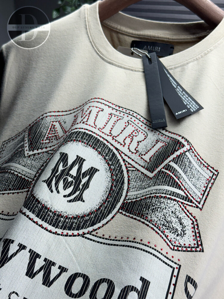 Amiri Orjinal Etiketli T-Shirt Bej