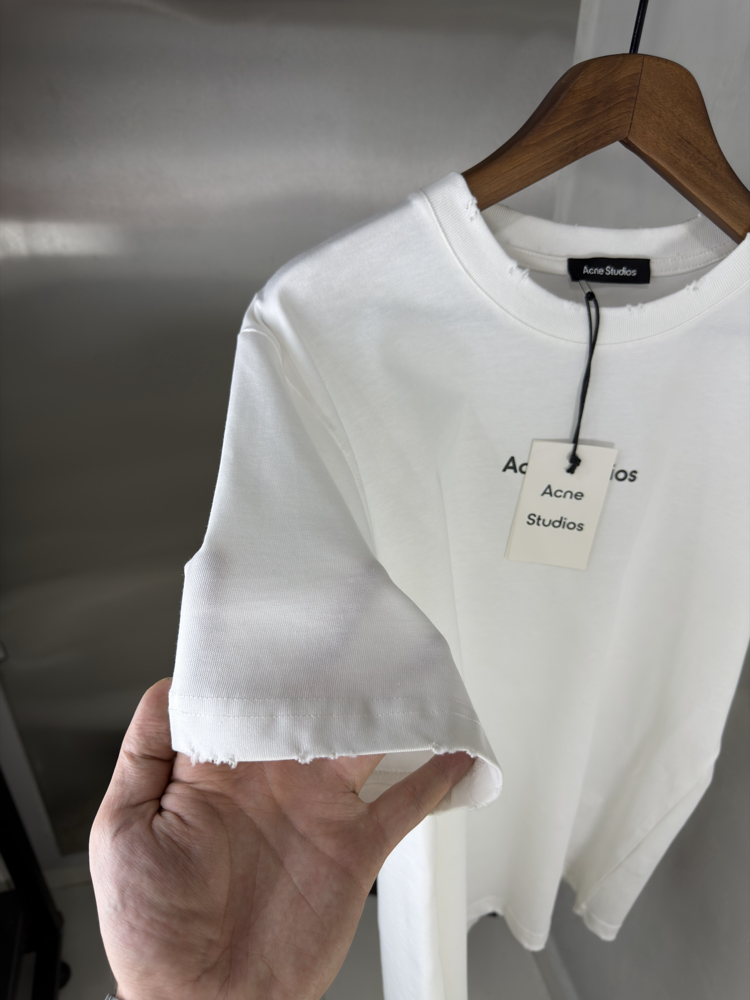 Acne Studios Orjinal Etiketli T-Shirt Beyaz (Oversize)