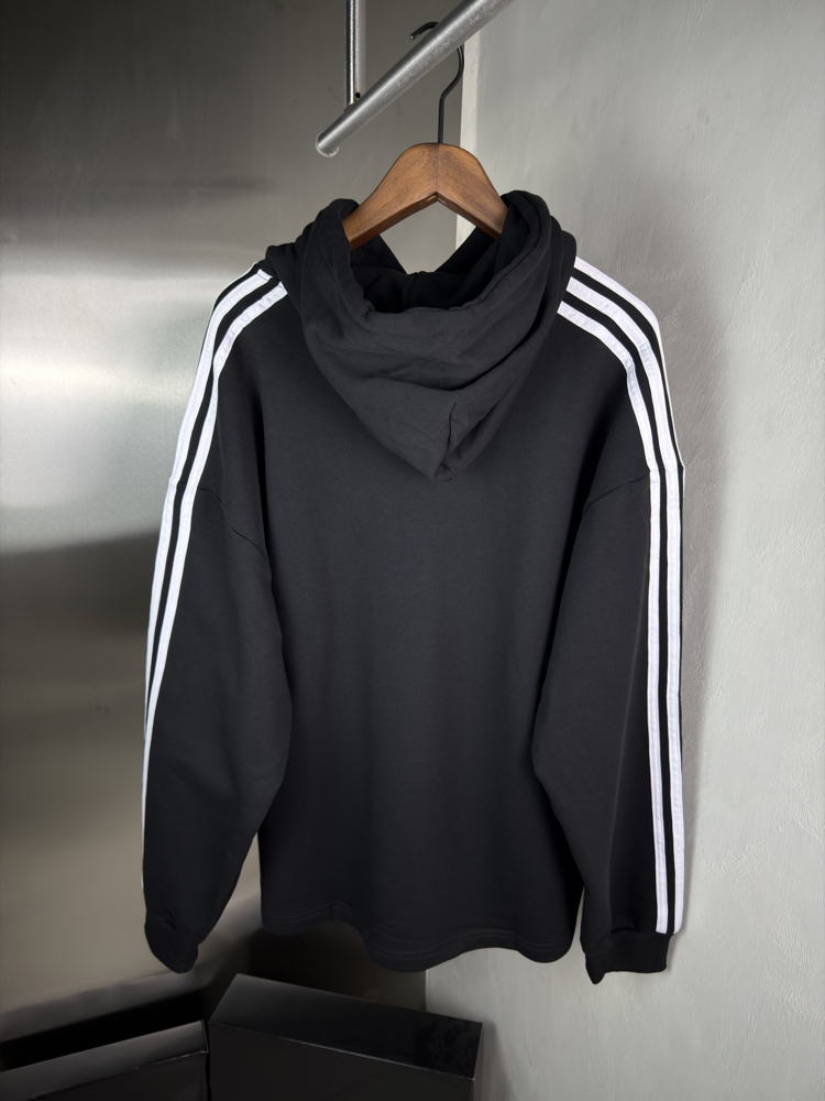 Balenciaga Orjinal Etiketli Kapüşonlu Sweatshirt Siyah