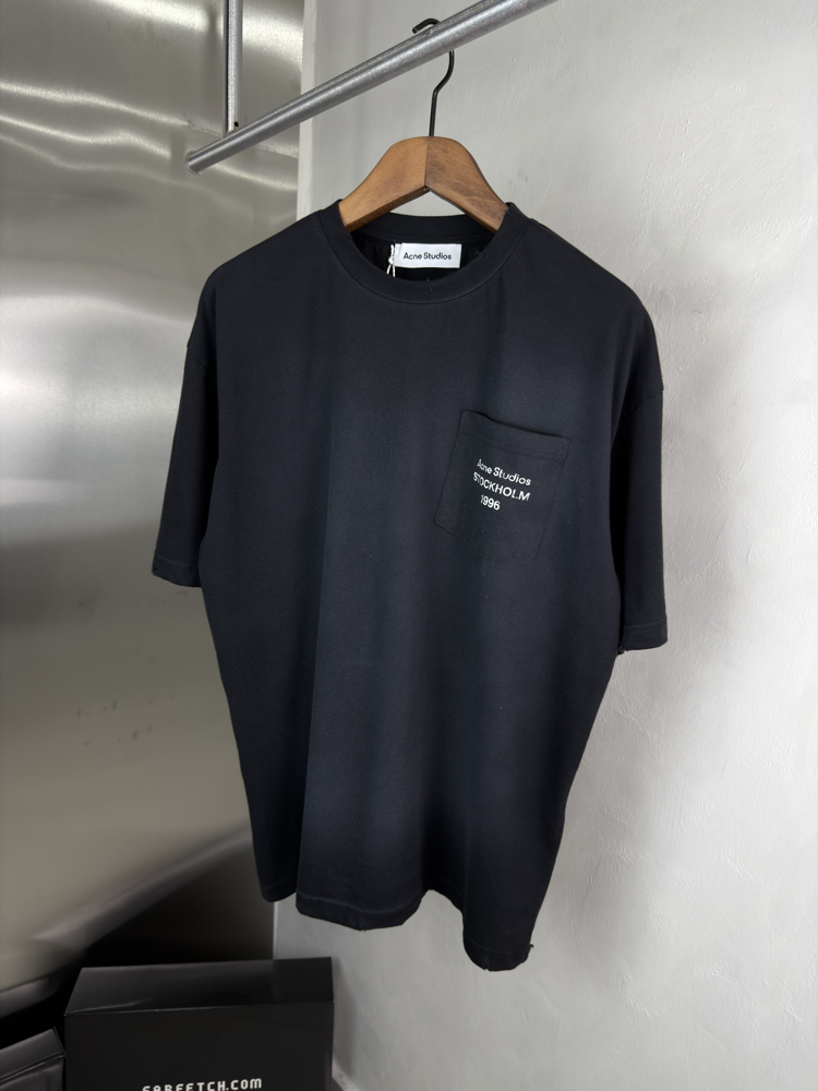 Acne Studios Orjinal Etiketli T-Shirt Siyah (Oversize)
