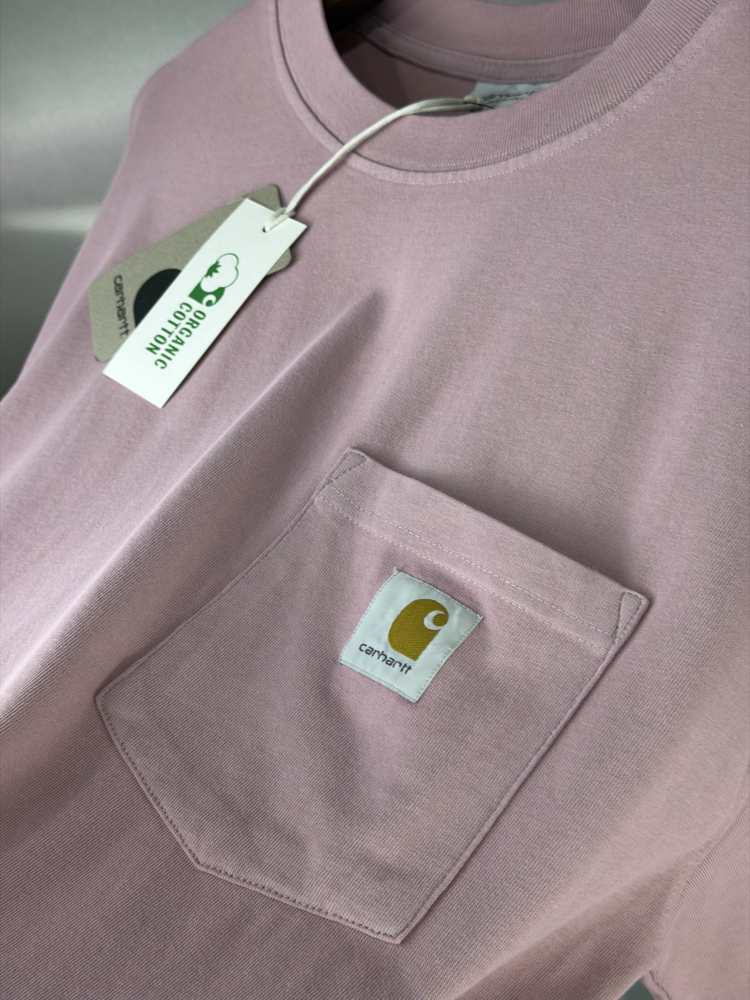 Carhartt Oversize Yıkamalı T-Shirt Pembe (Orjinal)