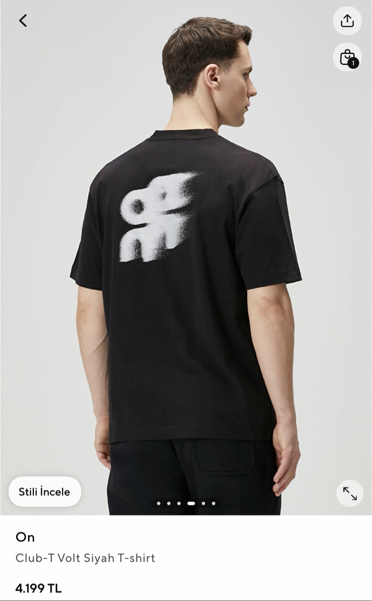 On Cloud Orjinal Etiketli T-Shirt Beyaz (Sırt Detay)