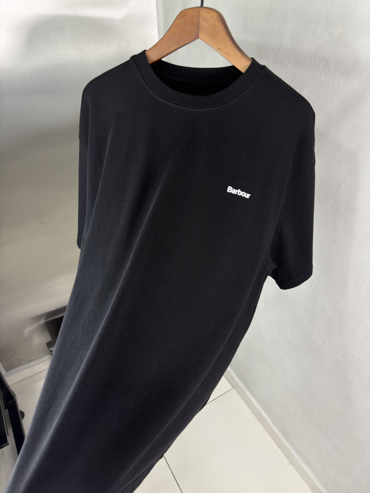 Barbour T-Shirt Siyah Oversize (Orjinal)