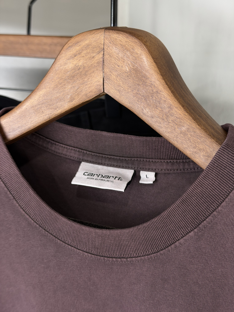 Carhartt T-Shirt Bordo Yıkamalı (Orjinal)