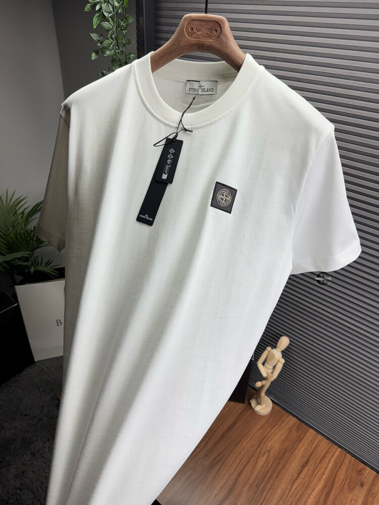 Stone Island Orjinal Etiketli T-Shirt Beyaz