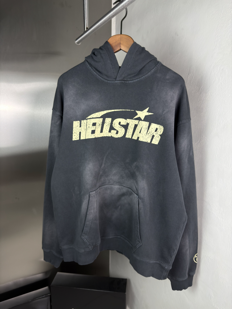 Hellstar Orjinal Etiketli Kapüşonlu Sweatshirt (Yıkamalı)