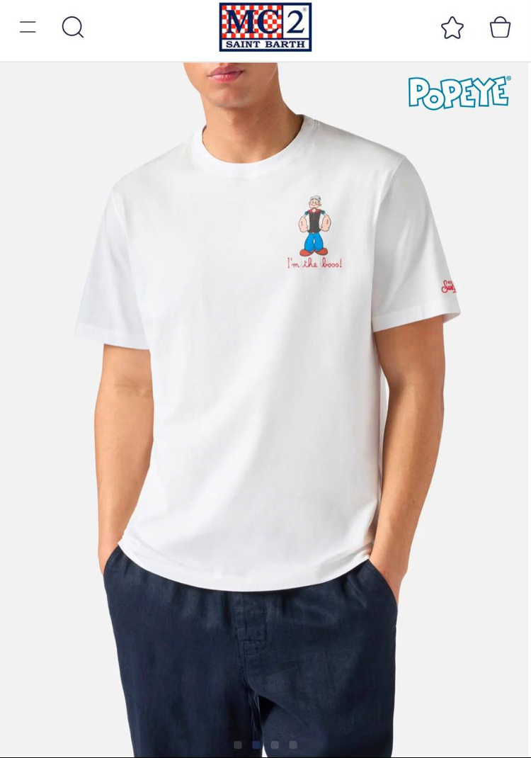 MC2 Saint Barth Orjinal Etiketli T-Shirt Beyaz